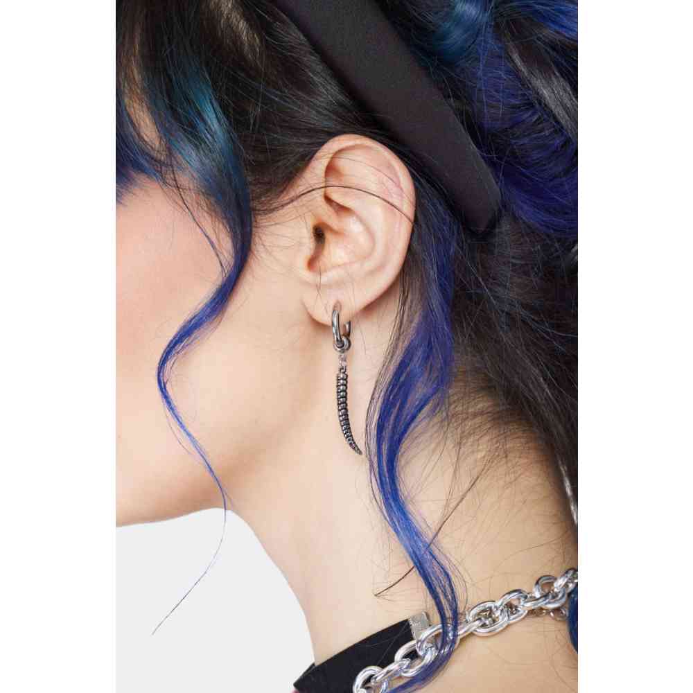 Jawbreaker - Horn Hoop Silver Des boucles d'oreilles - Couleur argent